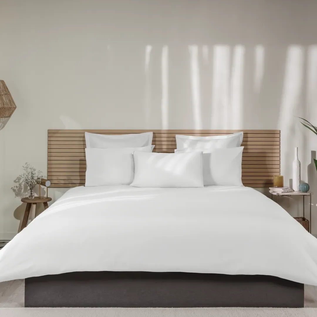 Percale 200 TC Single Duvet Cover Reversible - White & Light Grey, Cotton product
