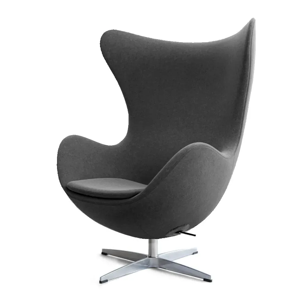 Egg Chair - Charcoal Grey, Boucle Wool product