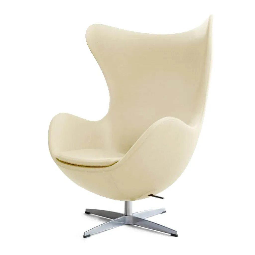 Egg Chair - Cream, Aniline Leather product