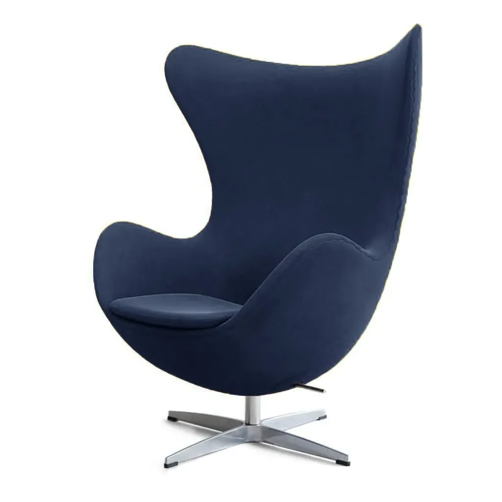 Egg Chair - Royal Blue, Lustrous Velvet product