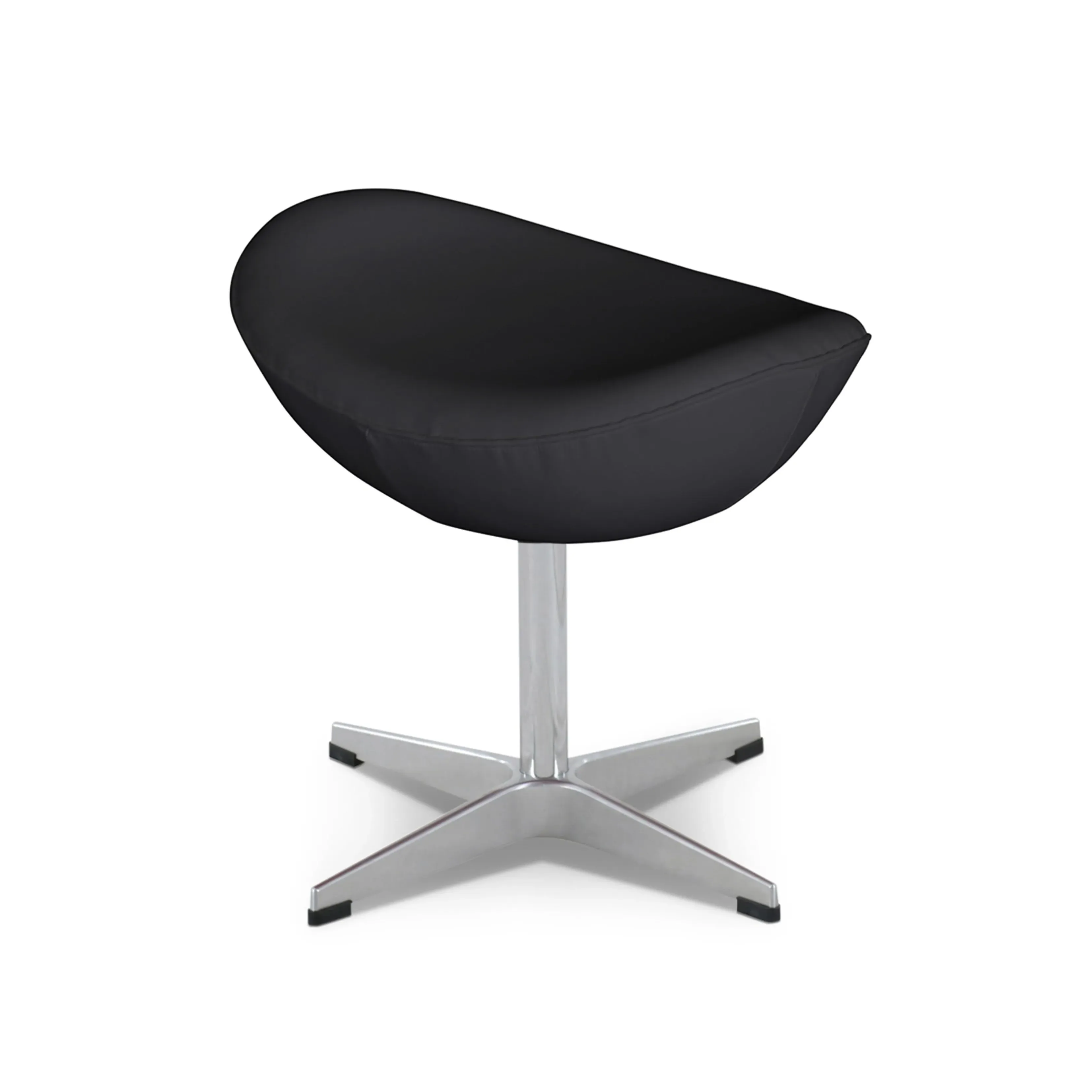 Egg Ottoman - Black, Aniline Leather product