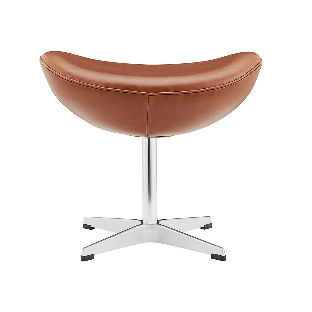 Eternity Egg Ottoman - Alpine White, Lustrous Velvet product