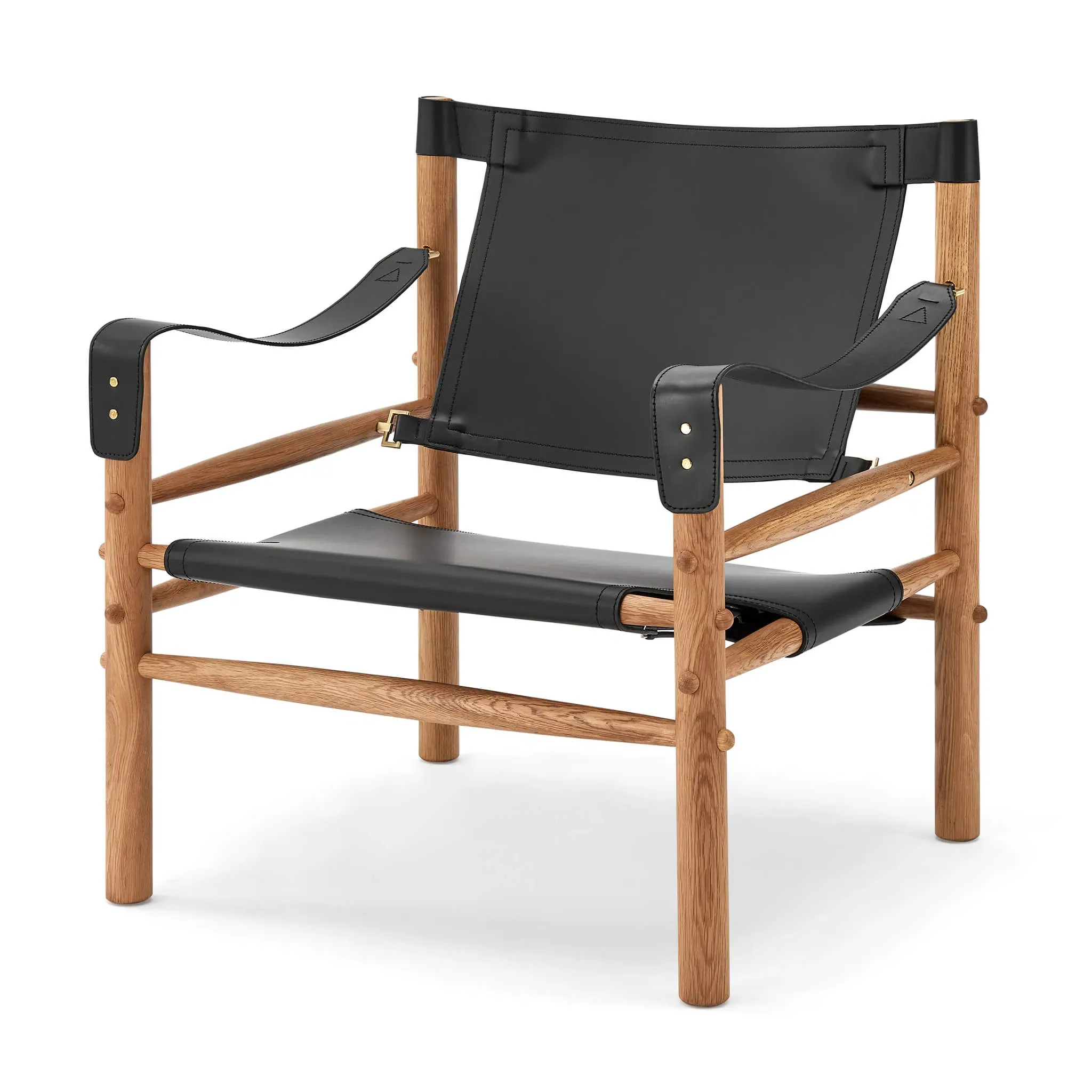 Sirocco Safari Lounge Chair - Graphite Black, Saddle Leather product