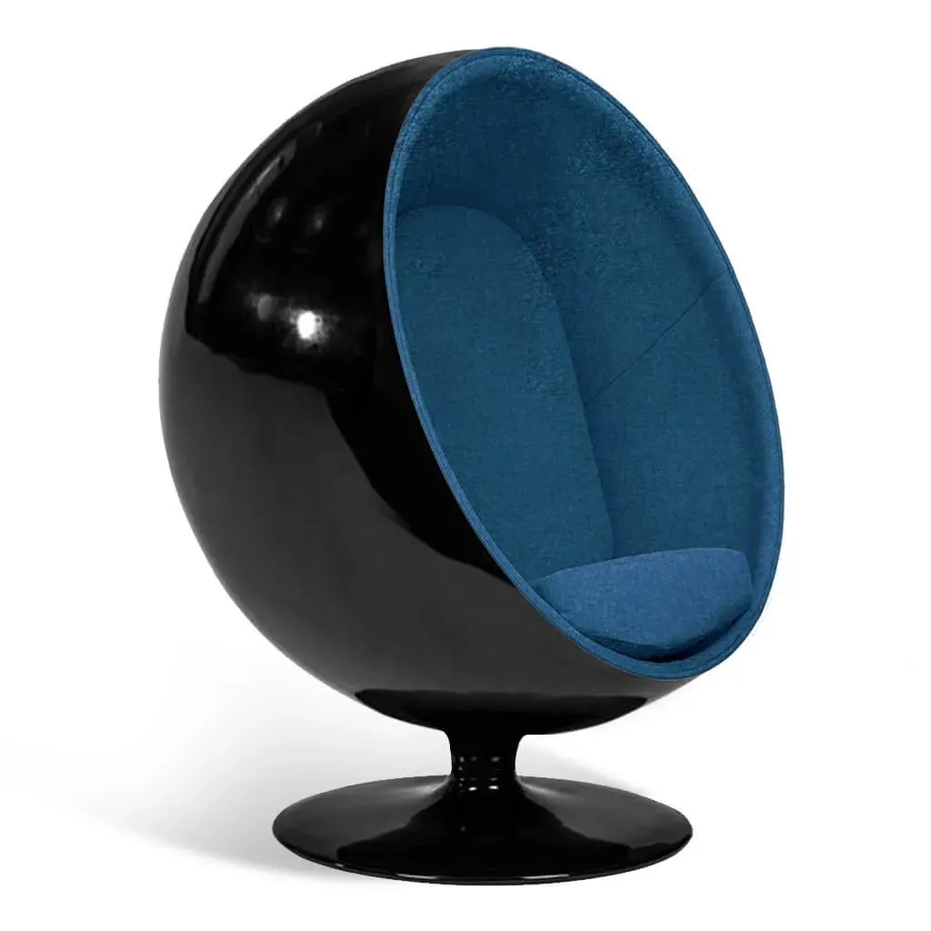 Ball Chair - Ocean Boucle Wool, Glossy Black product