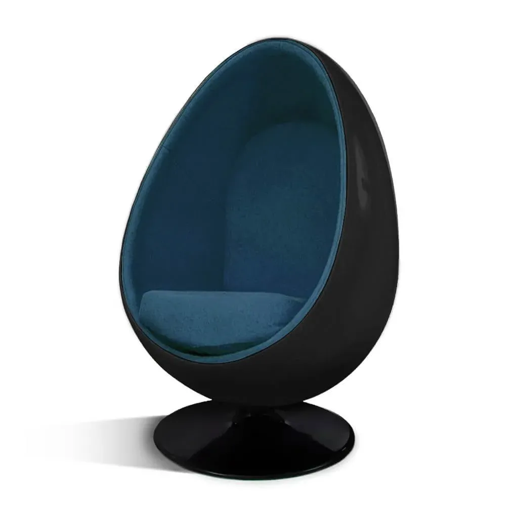 Ovalia Egg Pod Chair - Ocean, Boucle Wool product