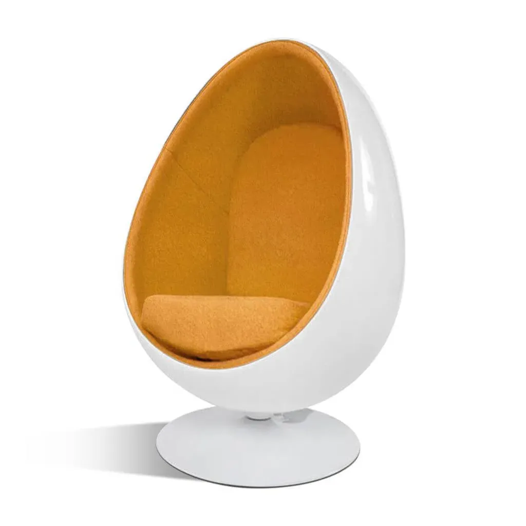 Ovalia Egg Pod Chair - Yellow, Boucle Wool product
