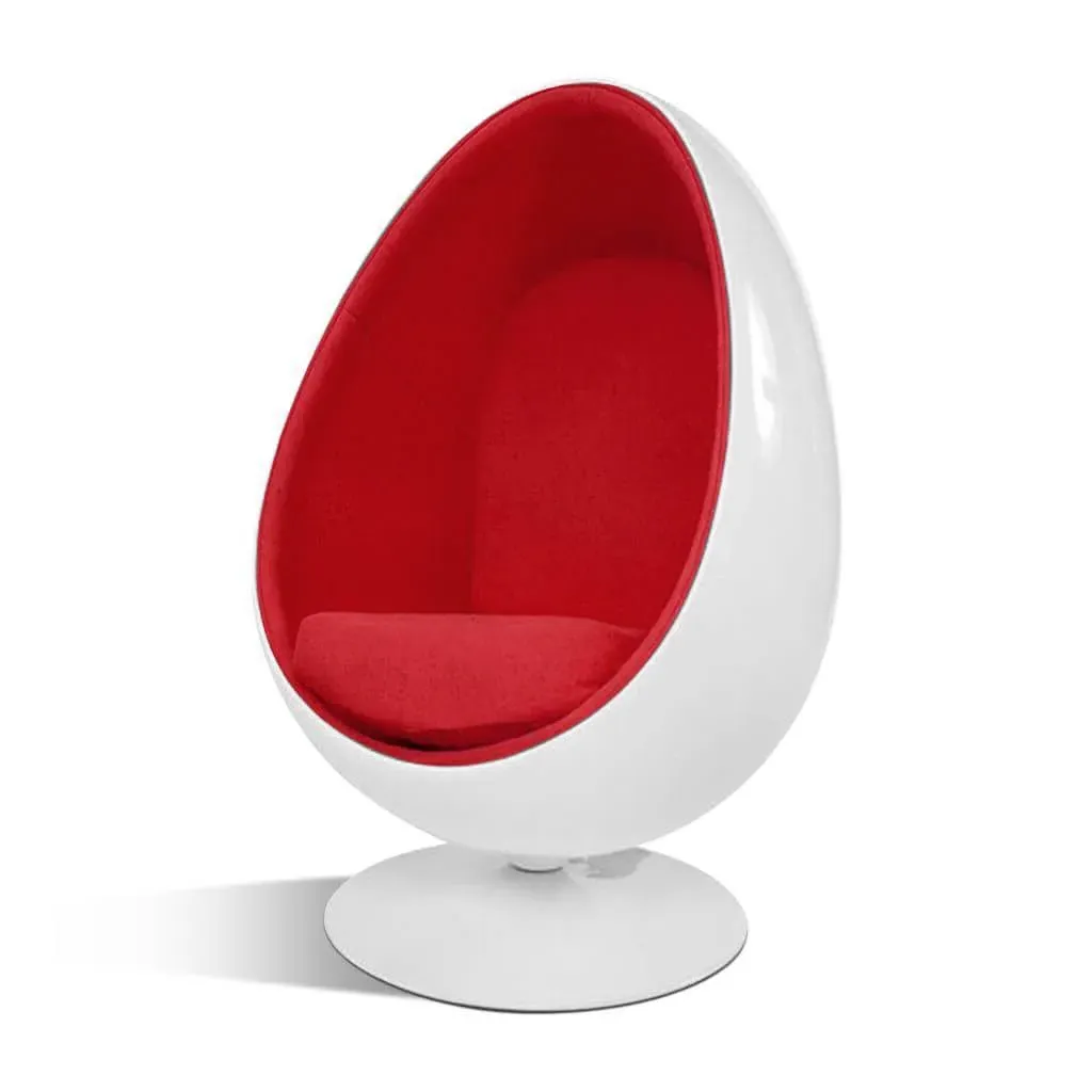 Ovalia Pod Egg Chair - Ruby, Boucle Wool product