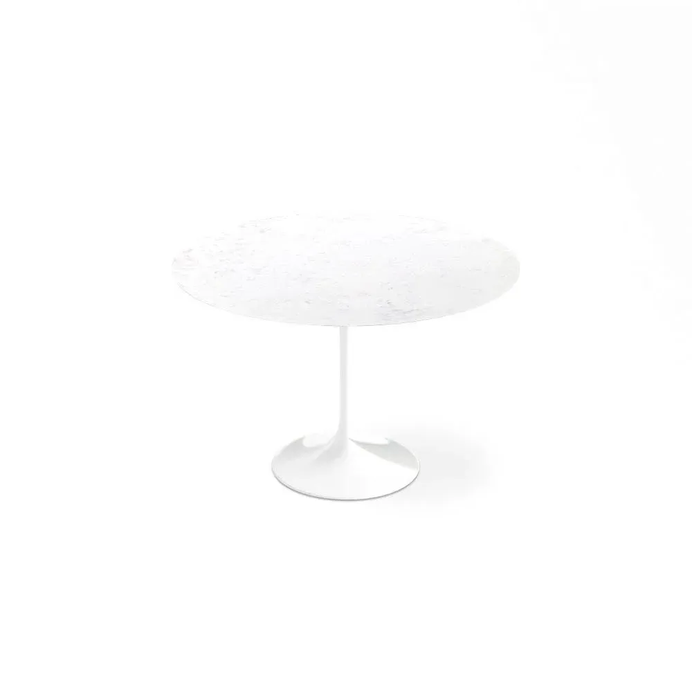 Bianca Neve Calacatta Round Tulip Dining Table - White, Quartz product