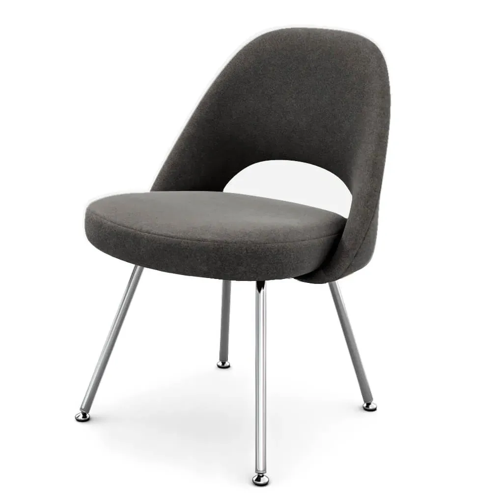 Eternity Saarinen Executive Side Chair - Charcoal Grey, Boucle Wool product
