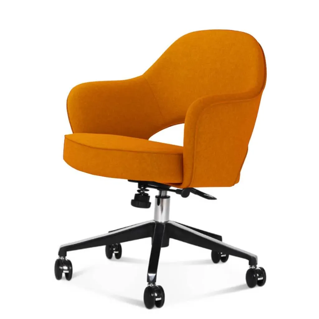 Executive Armchair with Casters - Copper, Boucle Wool product