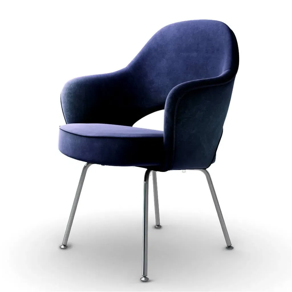 Saarinen Executive Armchair - Azure Blue, Chenille product