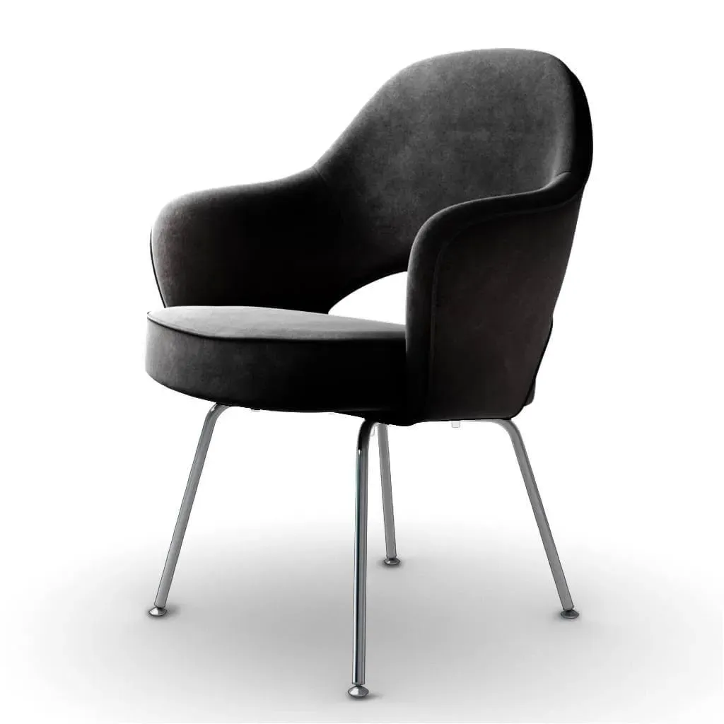 Saarinen Executive Armchair - Black, Chenille product