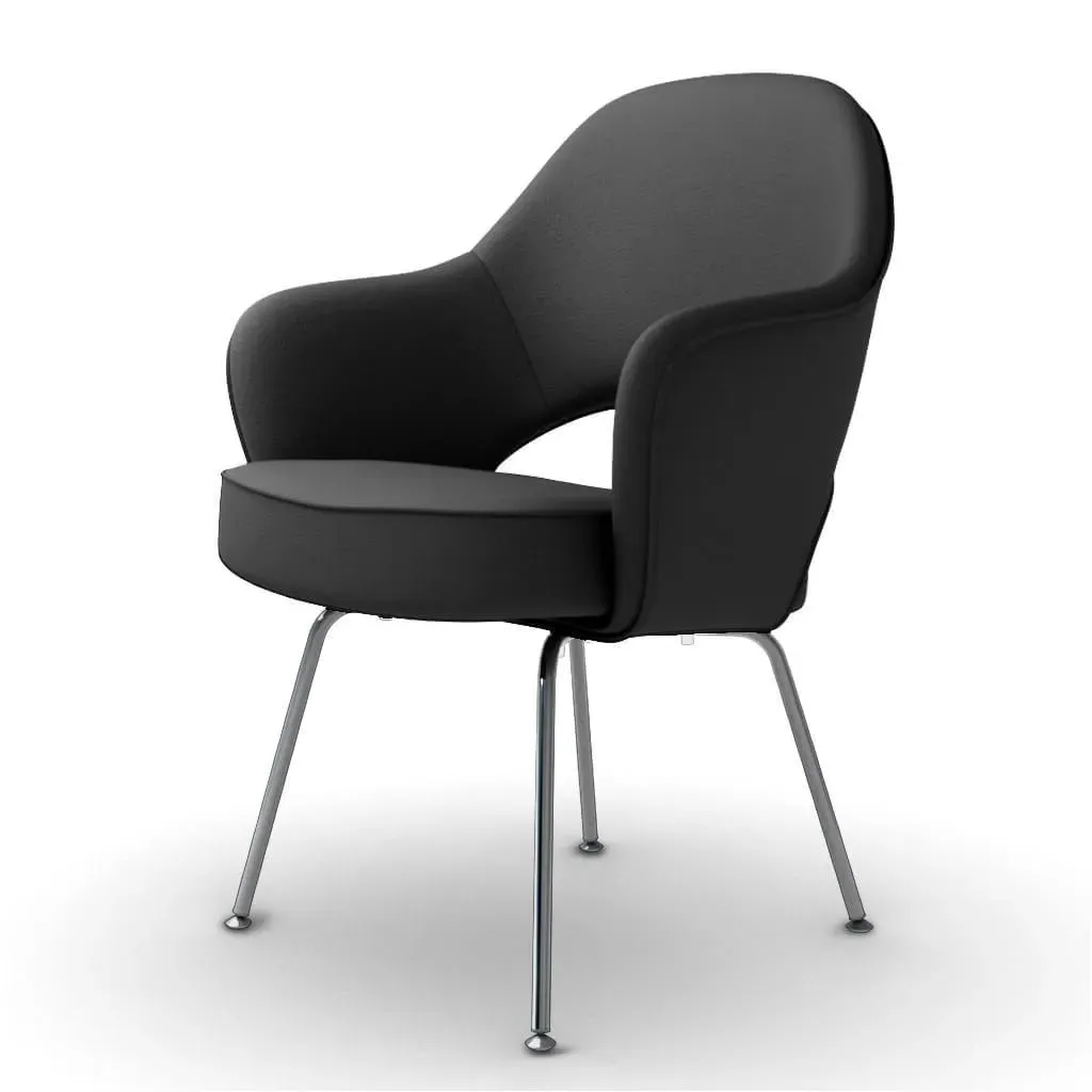 Saarinen Executive Armchair - Black, Top Grain Leather product