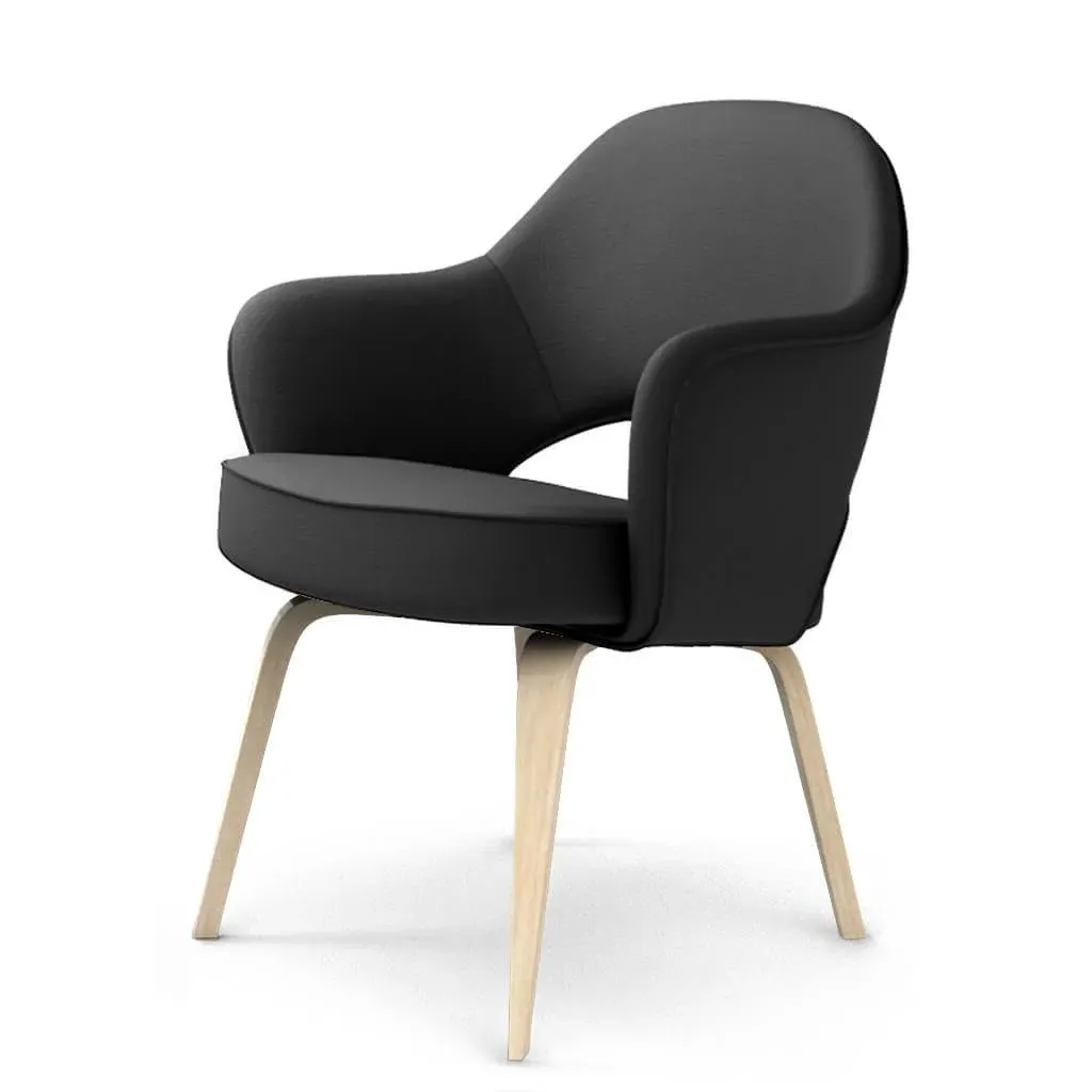 Saarinen Executive Armchair - Black, Top Grain Leather product