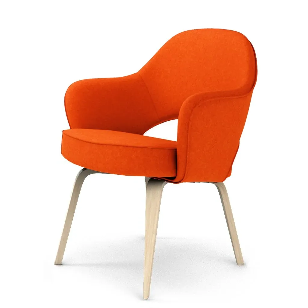 Saarinen Executive Armchair - Cashmere Spanish Orange, Natural Ash product