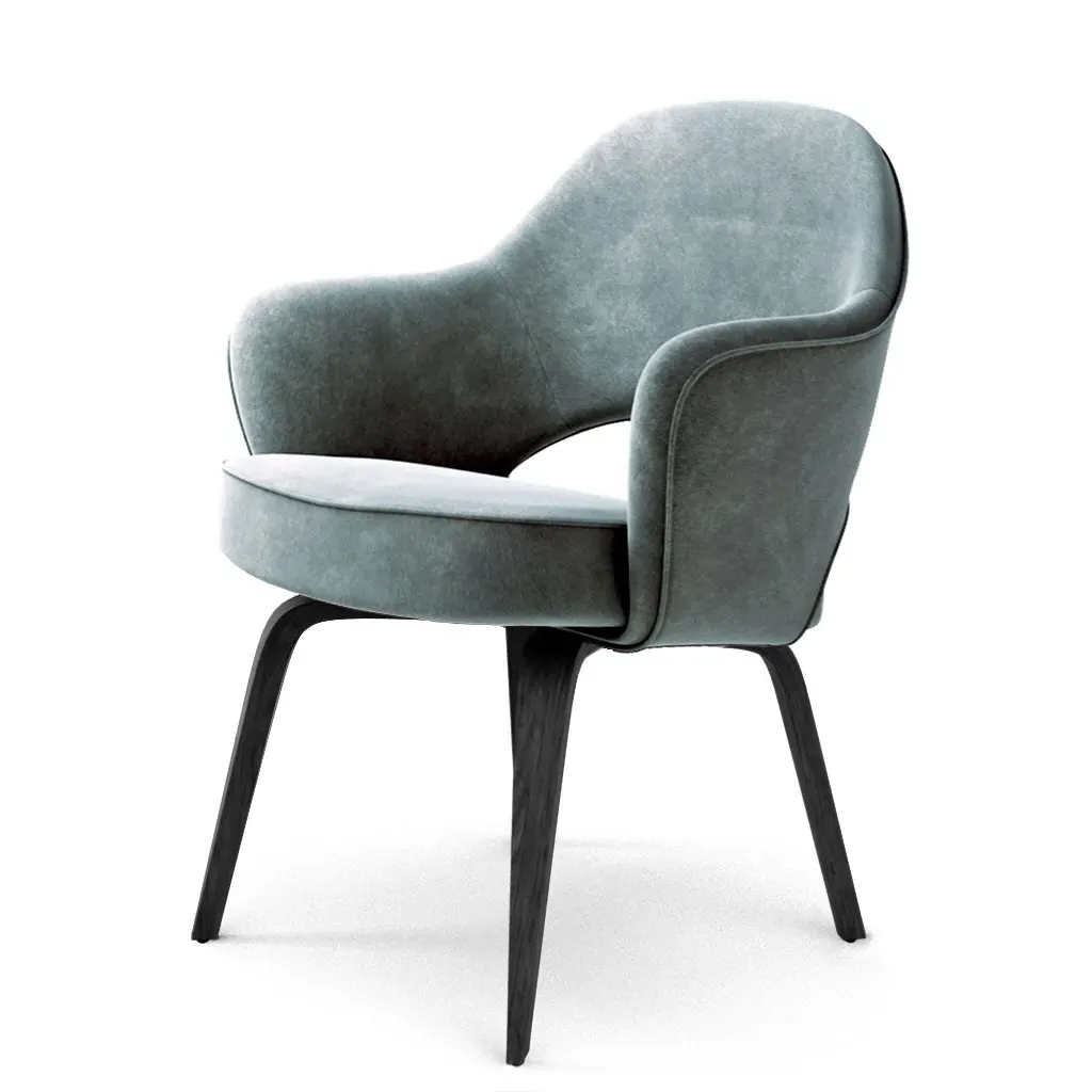 Saarinen Executive Armchair - Cerulean Blue, Chenille product