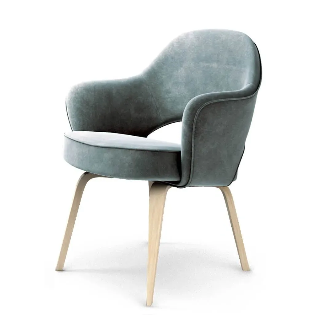 Saarinen Executive Armchair - Cerulean Blue, Chenille product