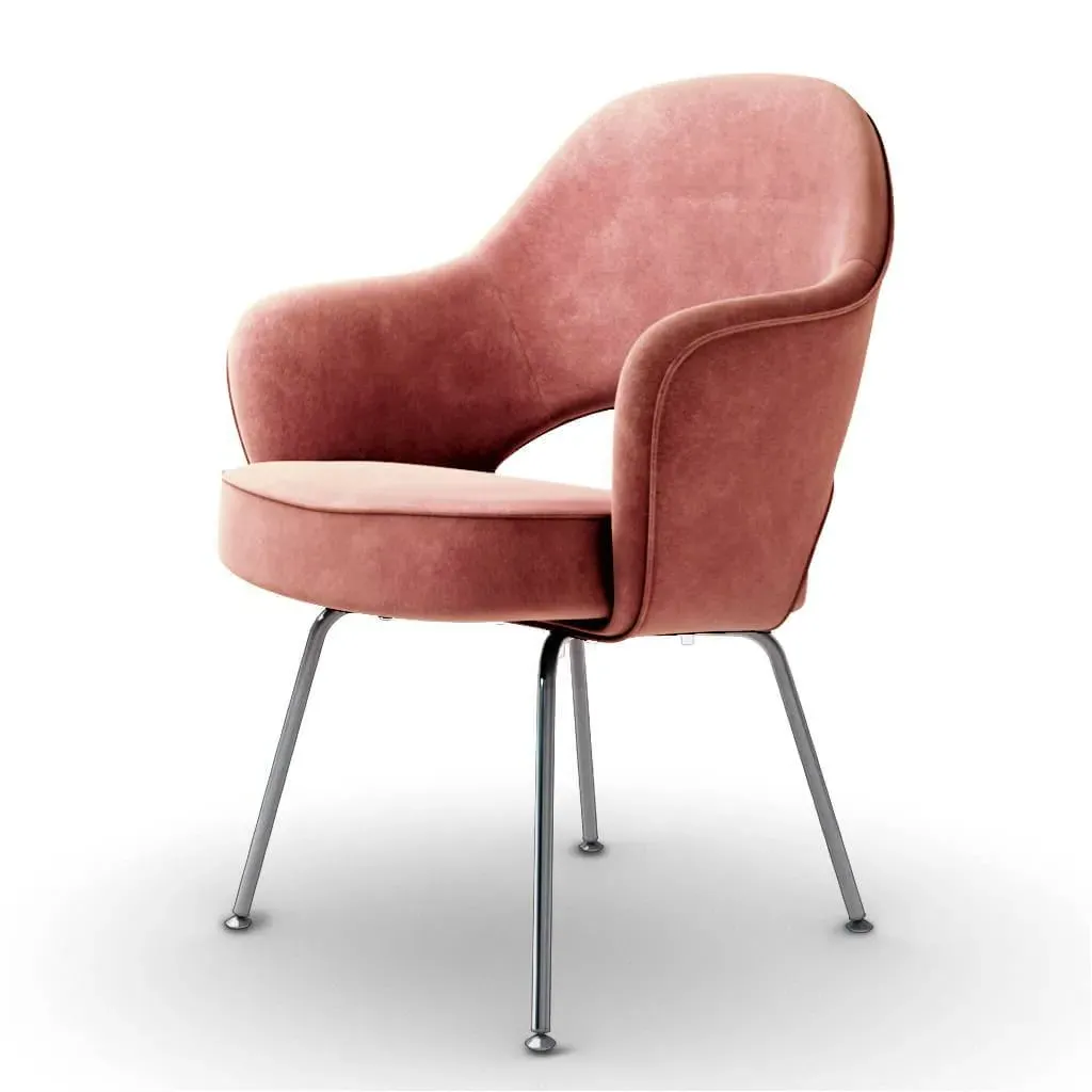 Saarinen Executive Armchair - Dusty Rose, Chenille product