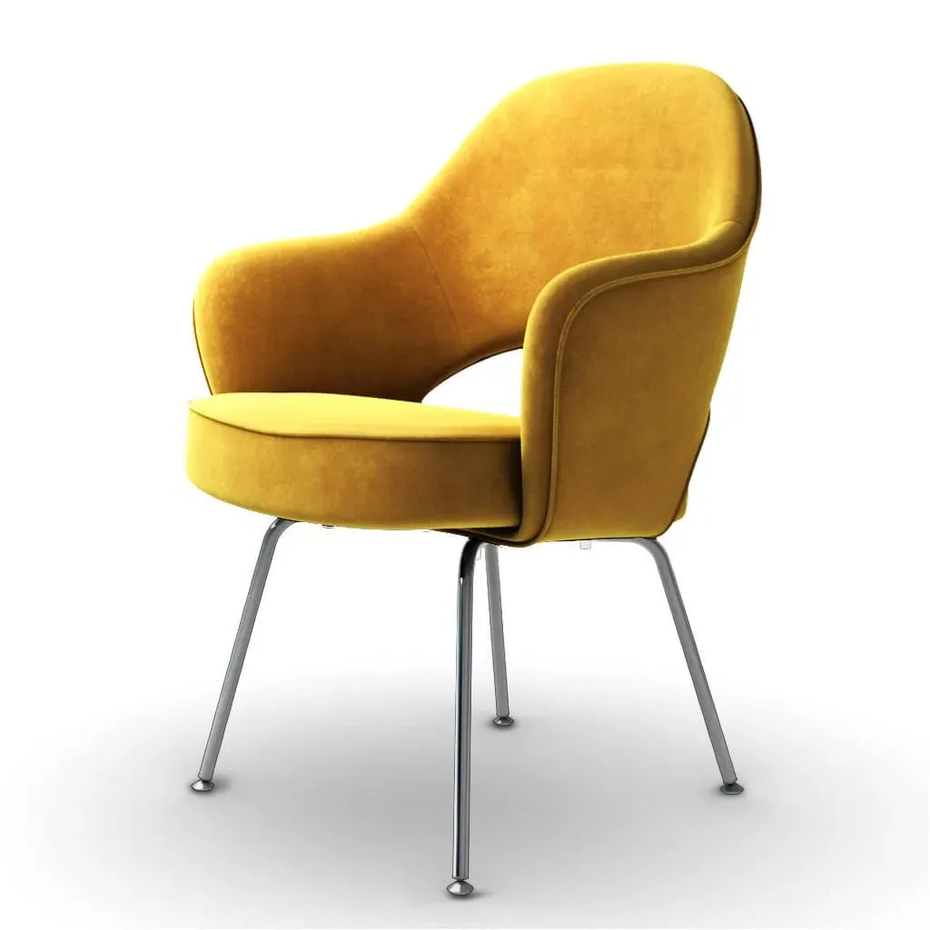 Saarinen Executive Armchair - Mustard Yellow, Chenille product
