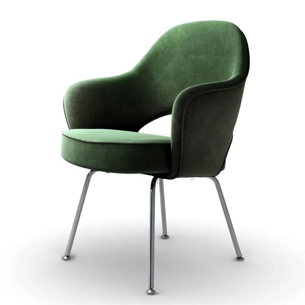 Saarinen Executive Armchair - Steel Legs, Chenille product
