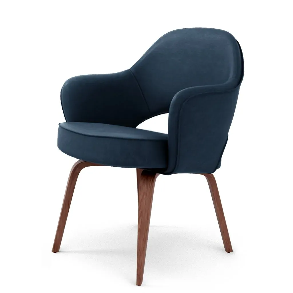 Saarinen Executive Armchair - Twilight Blue, Aniline Leather product