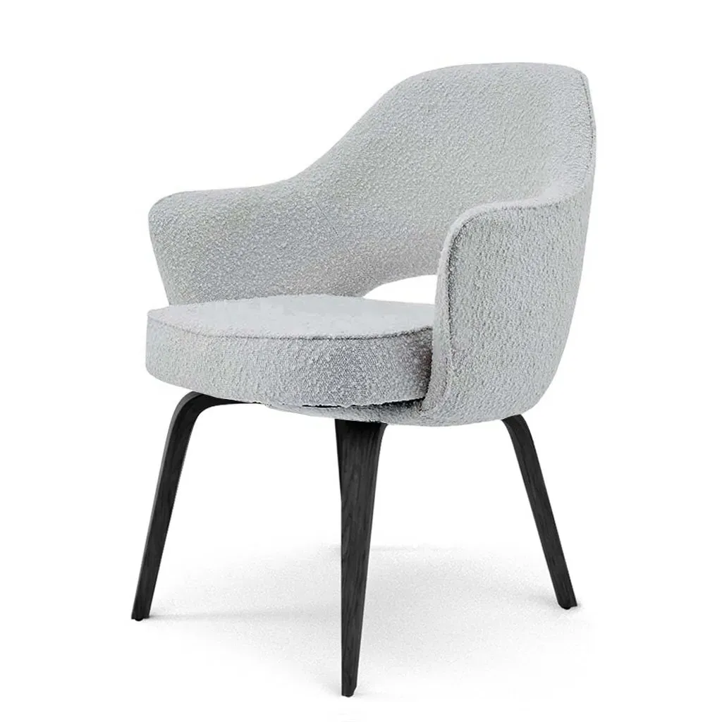 Saarinen Executive Armchair Wood Legs - River Mist, Boucle product