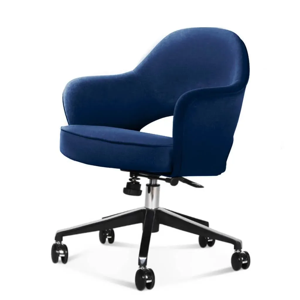 Saarinen Executive Office Armchair with Casters - Navy product