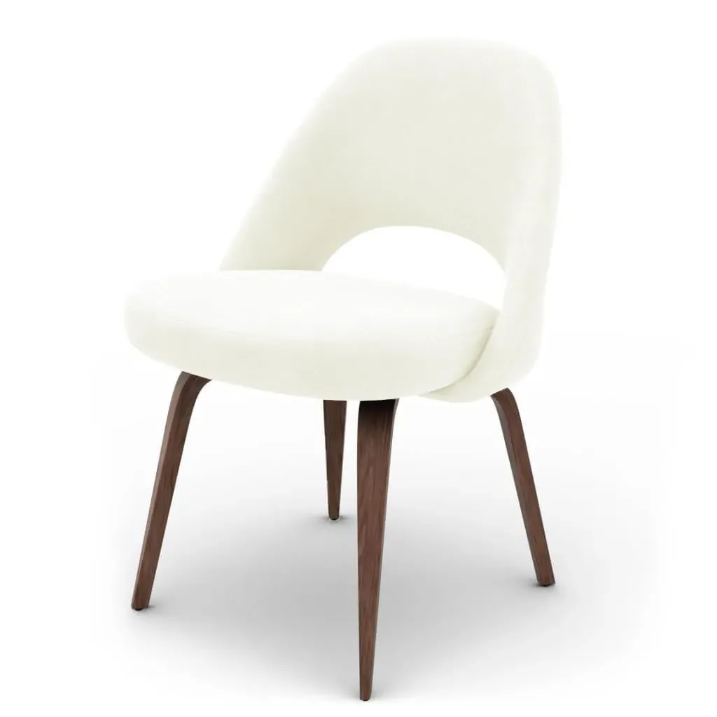 Saarinen Executive Side Chair - Alpine White, Velvet product