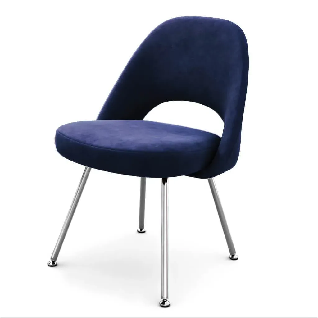 Saarinen Executive Side Chair - Azure Blue, Chenille product