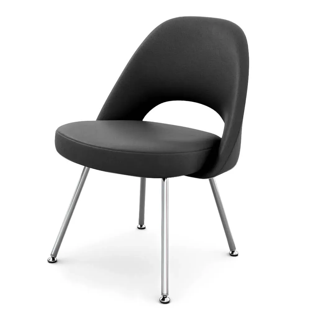 Saarinen Executive Side Chair - Black, Top Grain Leather product