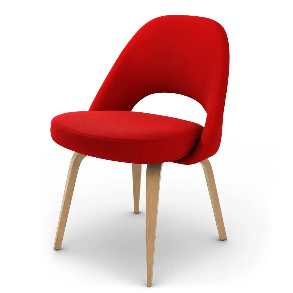 Saarinen Executive Side Chair - Cashmere Imperial Red, Natural Ash product