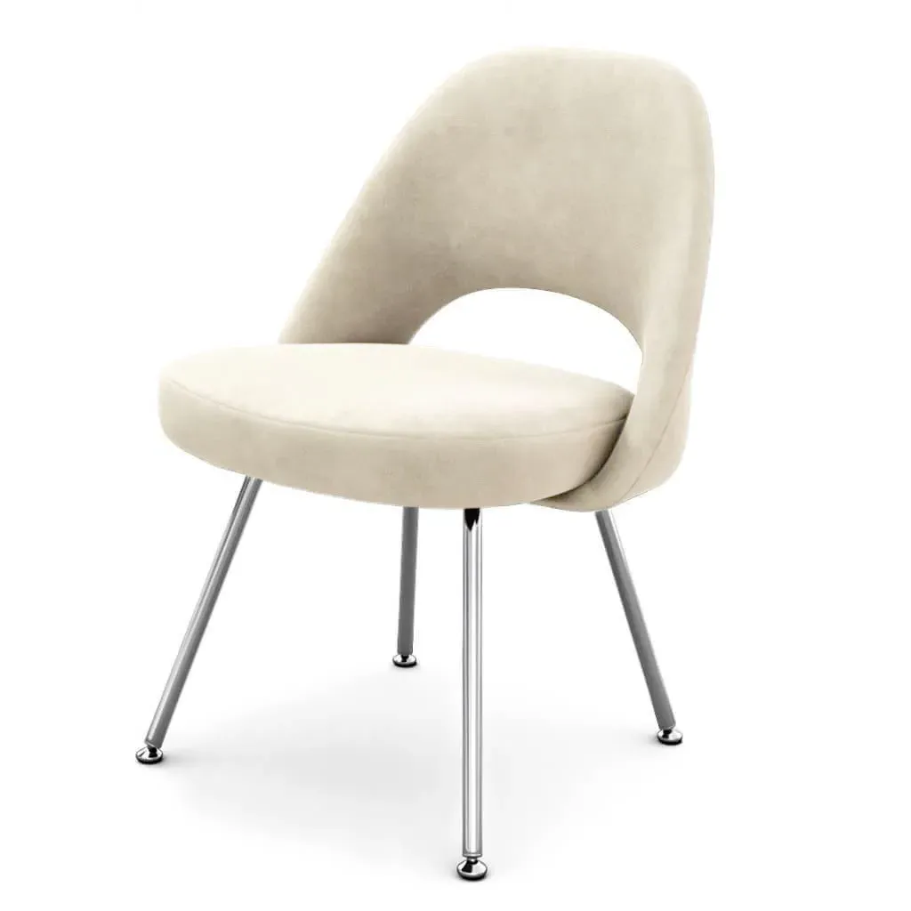 Saarinen Executive Side Chair - Cream, Chenille product