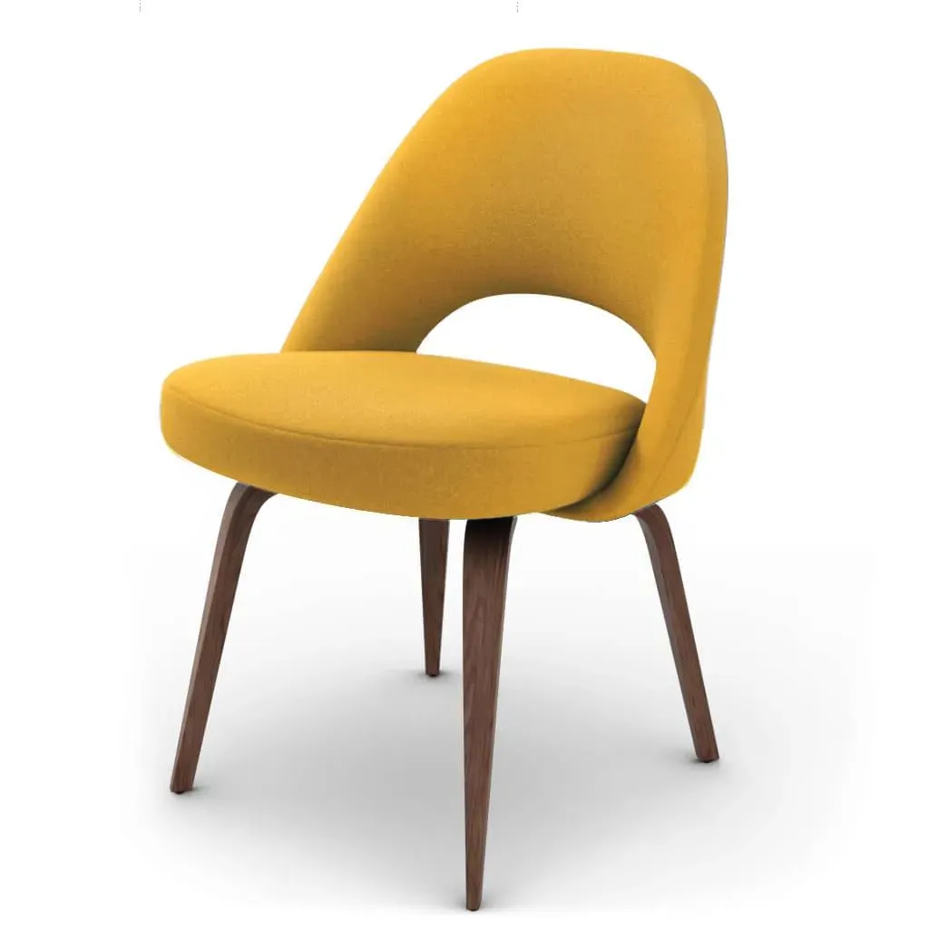 Saarinen Executive Side Chair - Dijon Yellow, Walnut Legs product