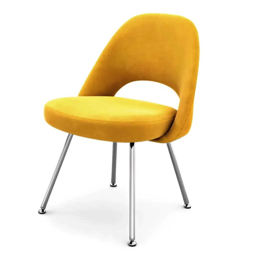 Saarinen Executive Side Chair - Mustard Yellow, Chenille product