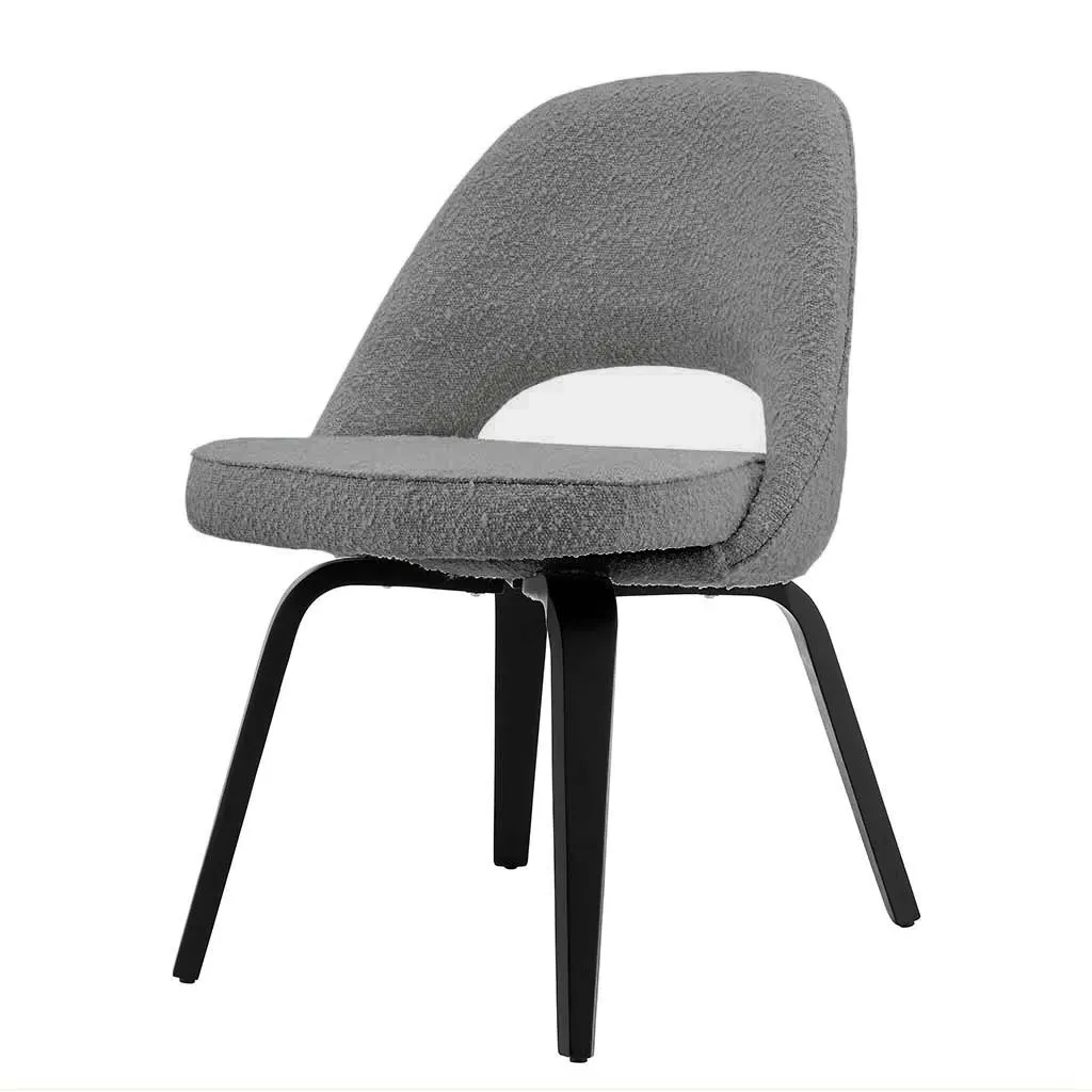 Saarinen Executive Side Chair Wood Legs - Pebble, Boucle product