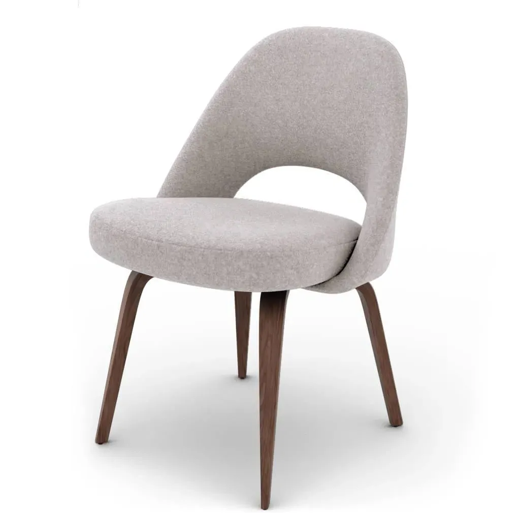 Saarinen Executive Side Chair Wood Legs - Wheat Grey, Walnut product