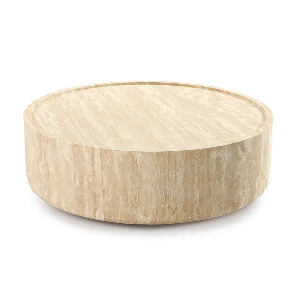 Alo Cylinder Coffee Table - White Travertine product