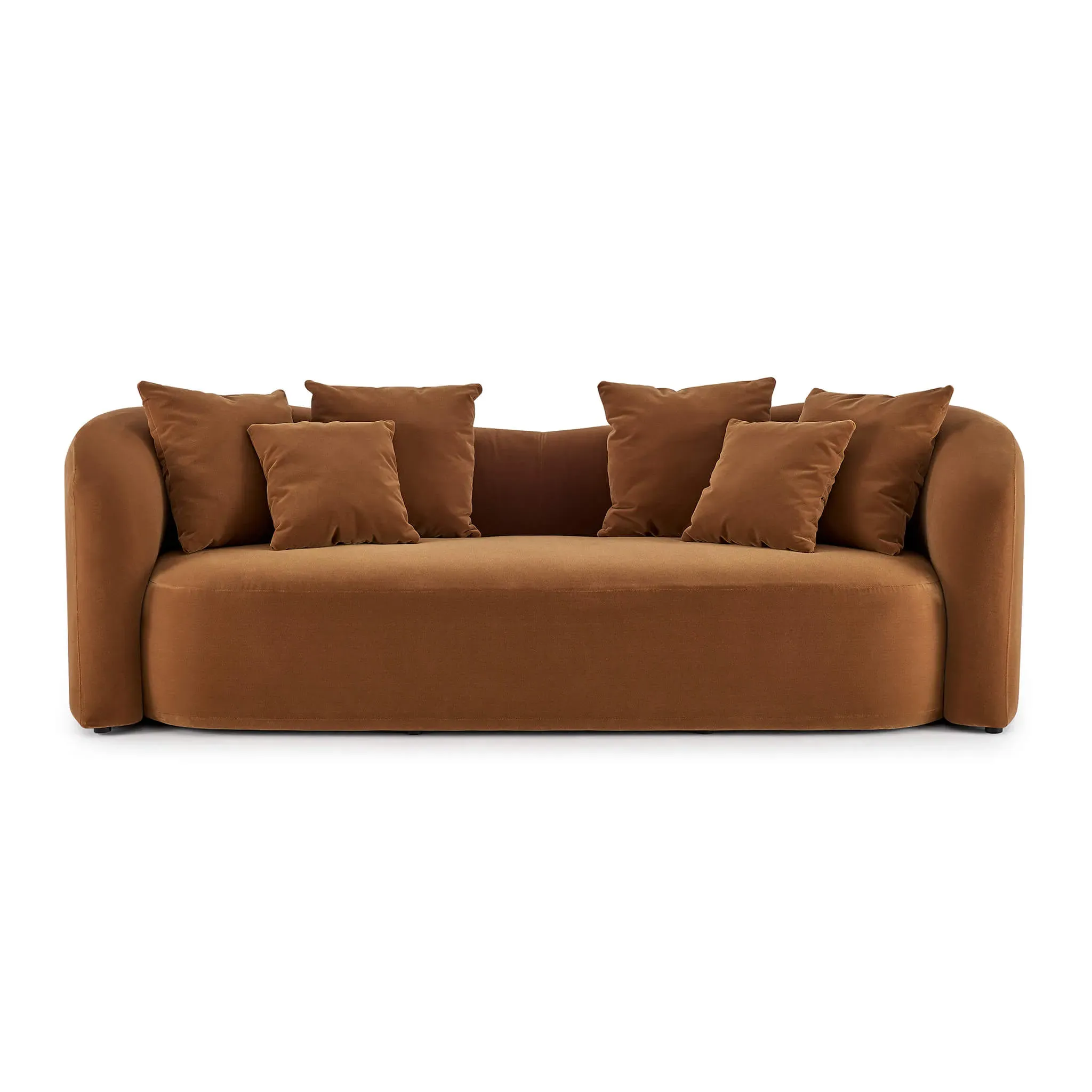 Aria Curved Back Block Sofa - Snow White, Boucle product
