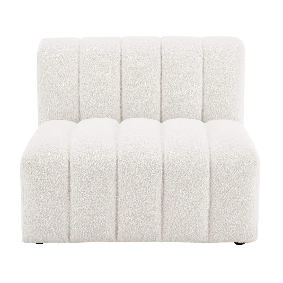 Aurelie Channel Tufted Curved Modular Sectional Sofa - Natural, Felt product