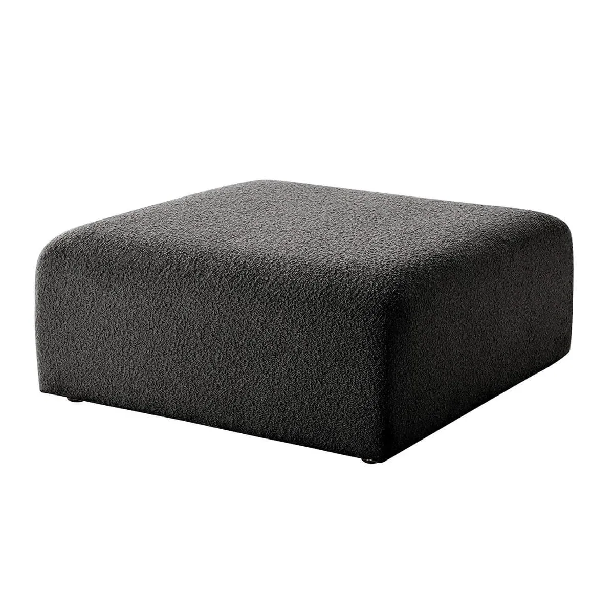 Aurelie Channel Tufted Curved Modular Sectional Sofa with Ottoman - Boucle Pebble product