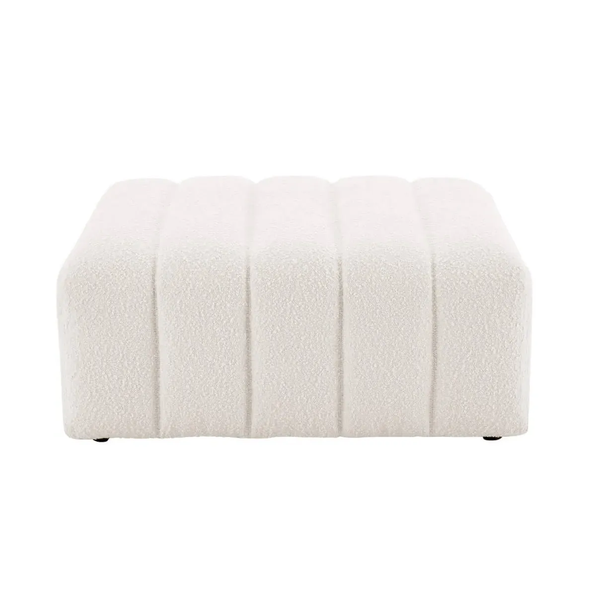 Aurelie Channel Tufted Curved Modular Sectional Sofa with Ottoman - Ink, Felt product