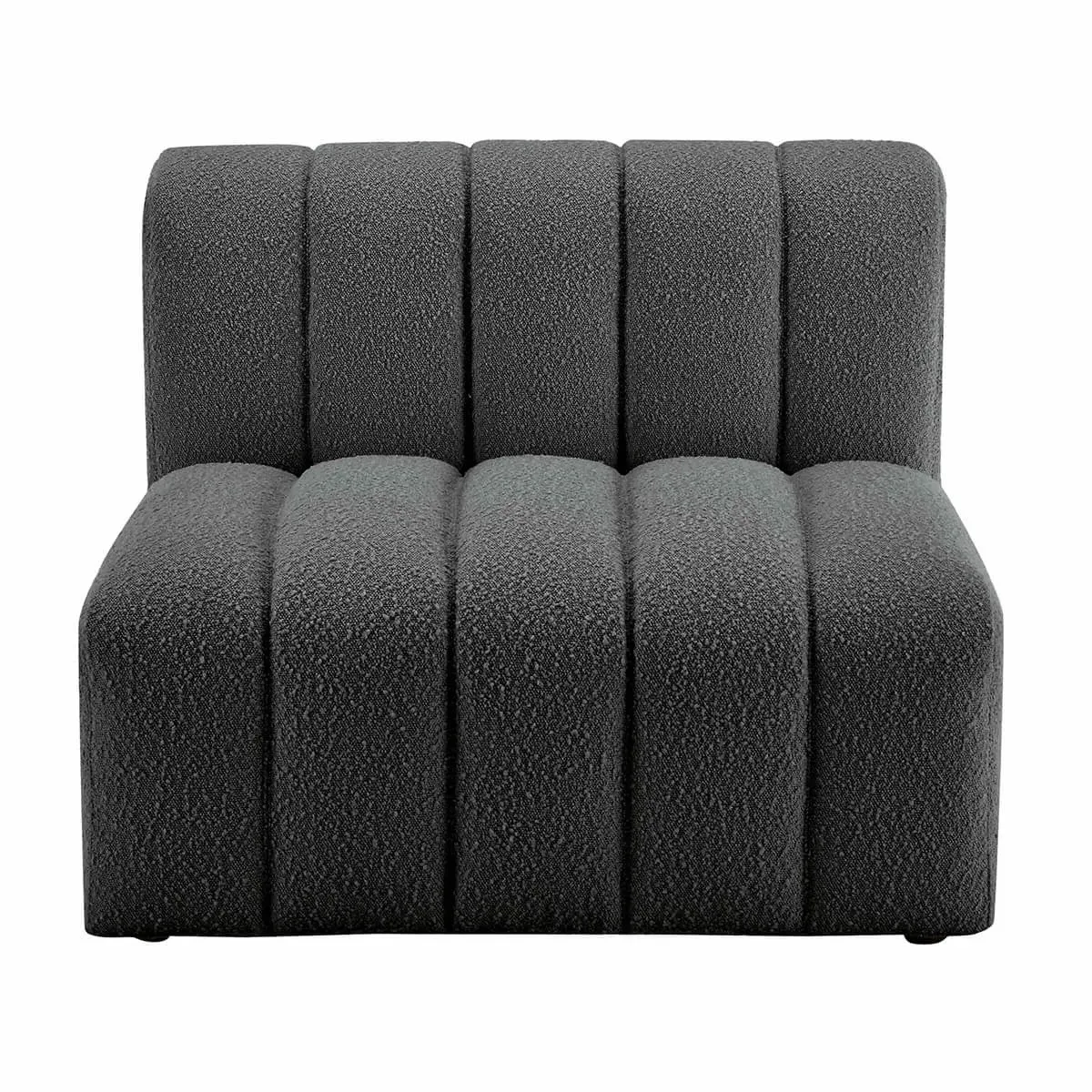 Aurelie Channel Tufted Curved Sectional Sofa Middle Module - Pebble Boucle product