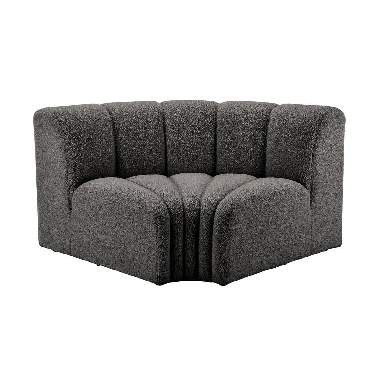Aurelie Corner Module Curved Sectional Sofa - Pebble, Boucle product
