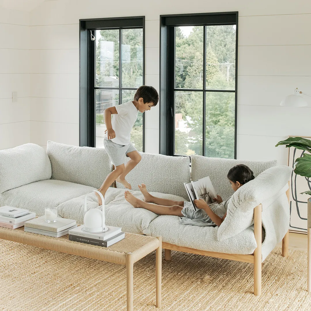 Emery Boucle Sofa - Pebble product