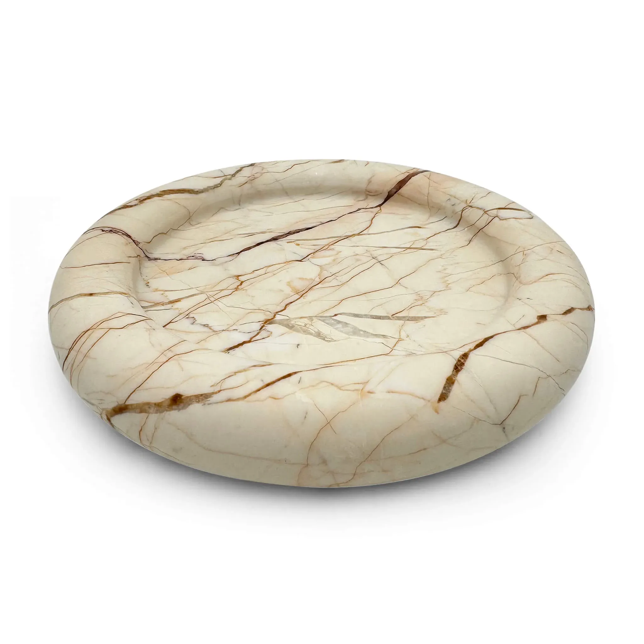 Fez Round Marble Jewelry Dish - Sofita Beige product