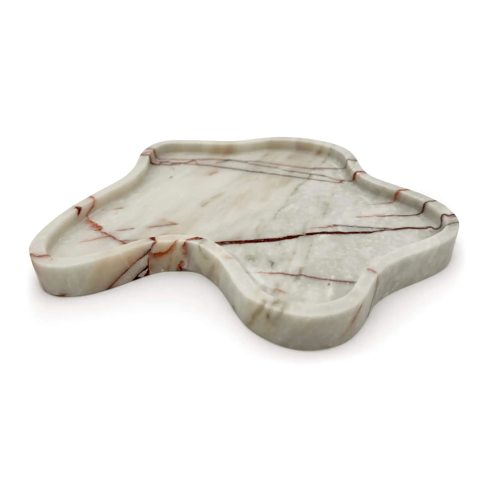 Mae Wavy Travertine Catchall - Calacatta Red product