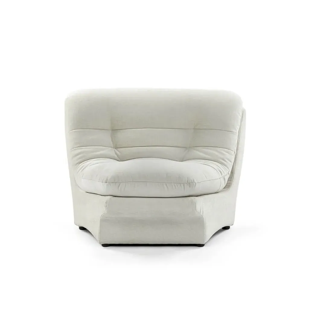Carsons Curved Modular Corner Sofa - White, Boucle product