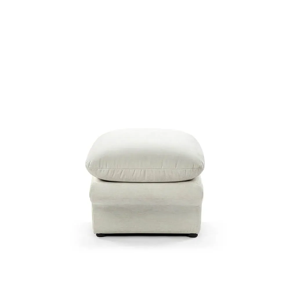 Carsons Curved Modular Sectional Ottoman - Cream, Chenille product