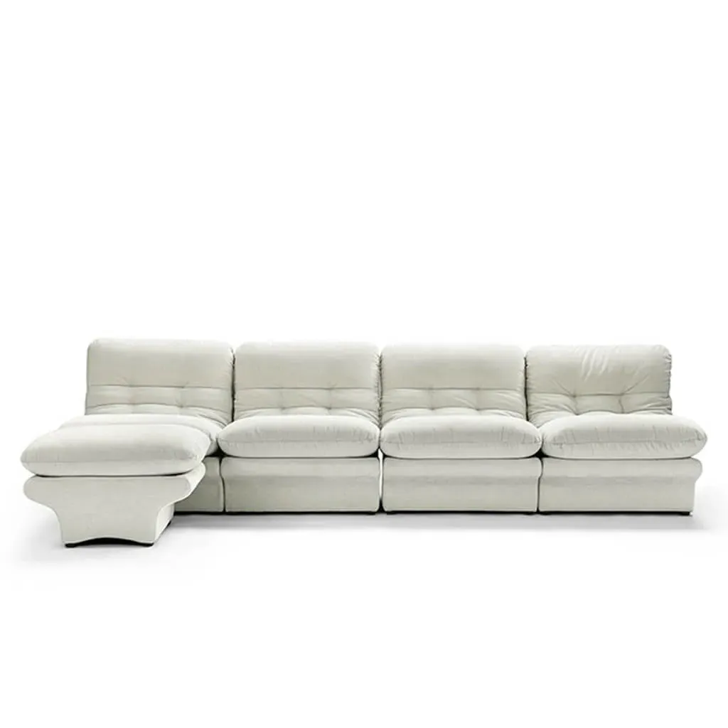 Carsons Curved Modular Sectional Sofa - Azure Blue, Chenille product