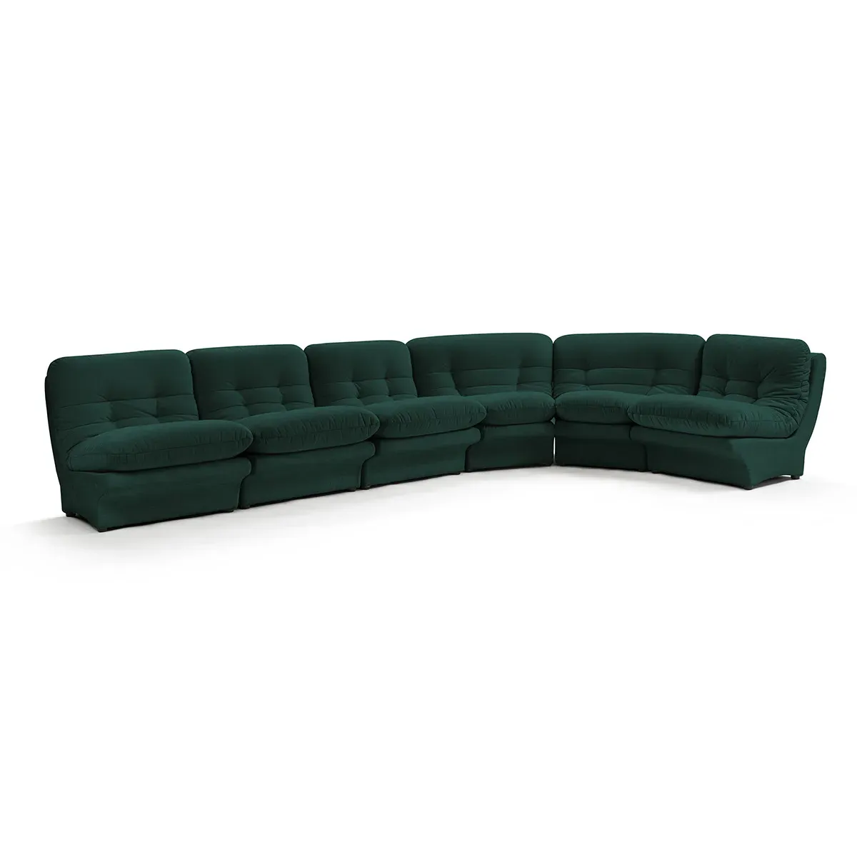 Carsons Curved Modular Sectional Sofa - Evergreen, Chenille product